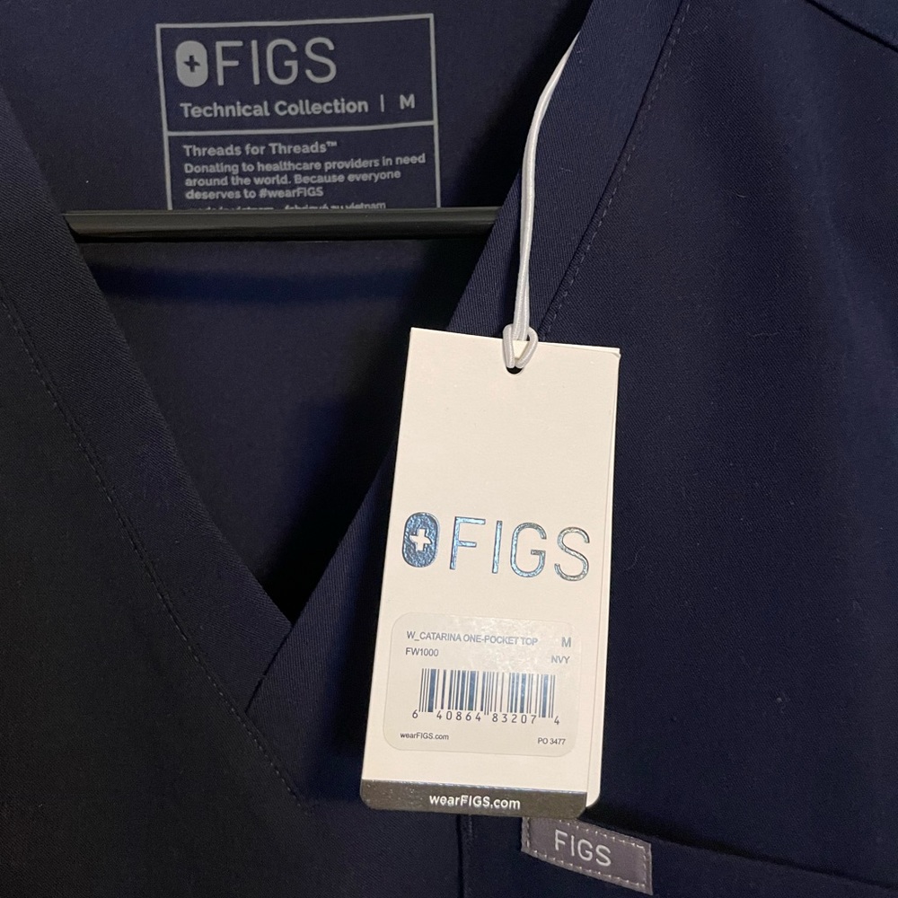 Three pairs of navy Figs